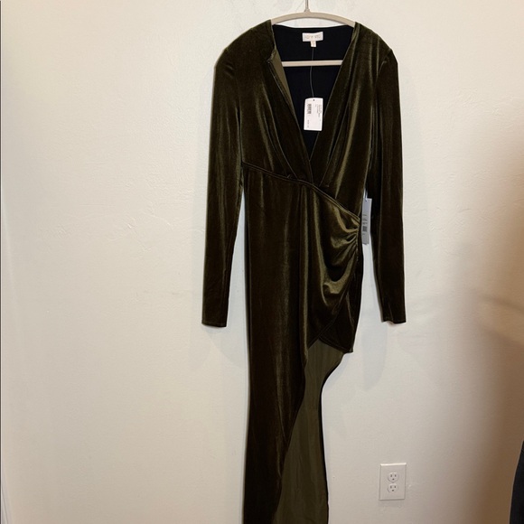 Ronny Kobo Valkyrie maxi velvet dress in juniper size small nwt - Picture 3 of 8